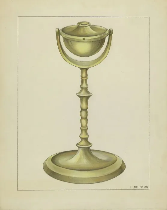 Framed Print : Betty Lamp, c. 1939. Creator: Philip Johnson Framed Print : Betty Lamp, c. 1939. Creator: Philip Johnson