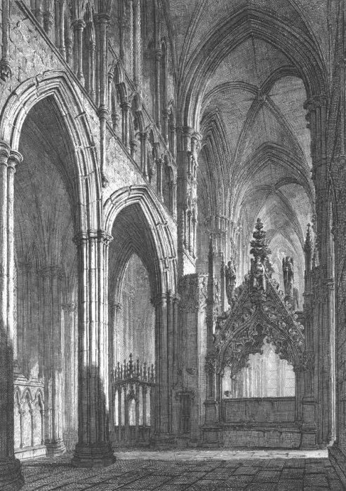Framed Print : Beverley Minster, Eastern Transept, early 19th century. Artist: John Coney Framed Print : Beverley Minster, Eastern Transept, early 19th century. Artist: John Coney