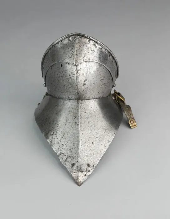 Framed Print : Bevor ('Falling Buff') and Gorget Plate, Europe, c. 1490. Creator: Unknown Framed Print : Bevor ('Falling Buff') and Gorget Plate, Europe, c. 1490. Creator: Unknown