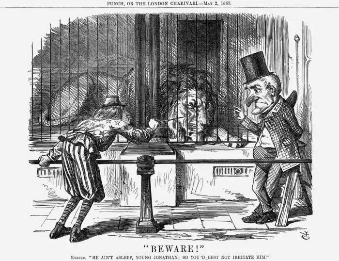 Framed Print : Beware!, 1863. Artist: John Tenniel Framed Print : Beware!, 1863. Artist: John Tenniel