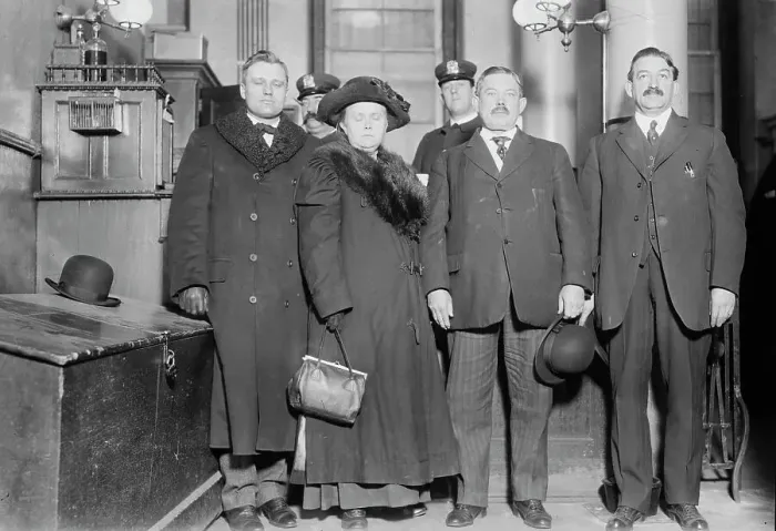 Framed Print : B.G. Lewis, Dr. Kath. Davis, Dr. J.A. Campbell, Warden P.A. Mallon, between c1910 and c1915. Creator: Bain News Service Framed Print : B.G. Lewis, Dr. Kath. Davis, Dr. J.A. Campbell, Warden P.A. Mallon, between c1910 and c1915. Creator: Bain News Service
