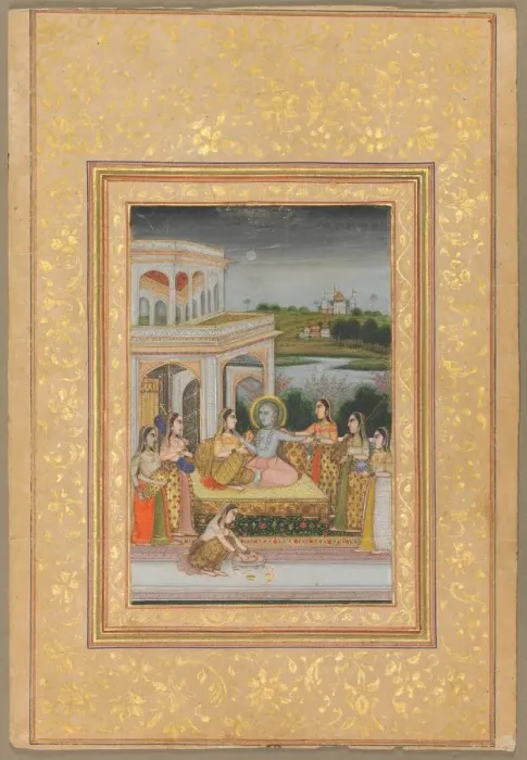 Framed Print : Bhairava Raga, early 1800s. Creator: Unknown Framed Print : Bhairava Raga, early 1800s. Creator: Unknown
