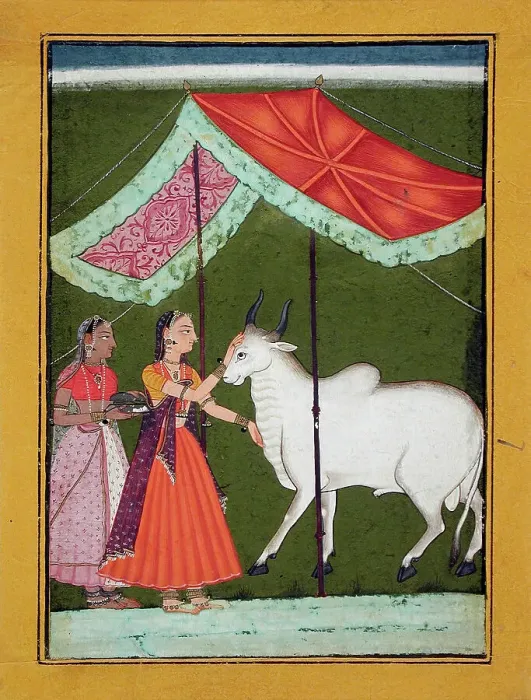 Framed Print : Bhairavi Ragini, First Wife of Bhairava Raga, Folio from a Ragamala, between 1685 and 1690. Creator: Unknown Framed Print : Bhairavi Ragini, First Wife of Bhairava Raga, Folio from a Ragamala, between 1685 and 1690. Creator: Unknown