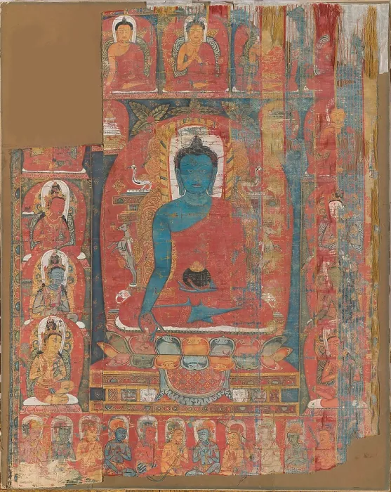 Framed Print : Bhaisajyaguru, the buddha of healing and medicine, 13th century. Creator: Tibetan culture Framed Print : Bhaisajyaguru, the buddha of healing and medicine, 13th century. Creator: Tibetan culture