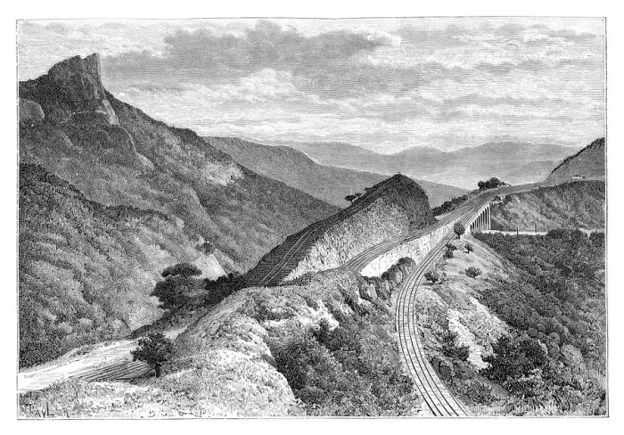Framed Print : The Bhor Ghat, near Khandala, India, 1895. Artist: Taylor Framed Print : The Bhor Ghat, near Khandala, India, 1895. Artist: Taylor