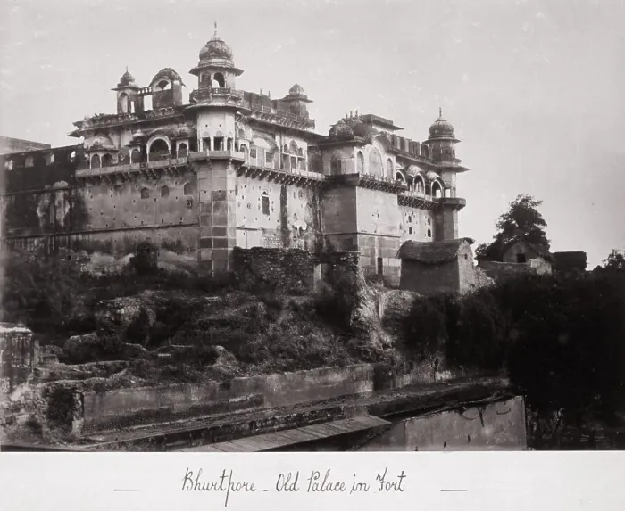 Framed Print : Bhurtpore - Old Palace in Fort, Late 1860s. Creator: Samuel Bourne Framed Print : Bhurtpore - Old Palace in Fort, Late 1860s. Creator: Samuel Bourne