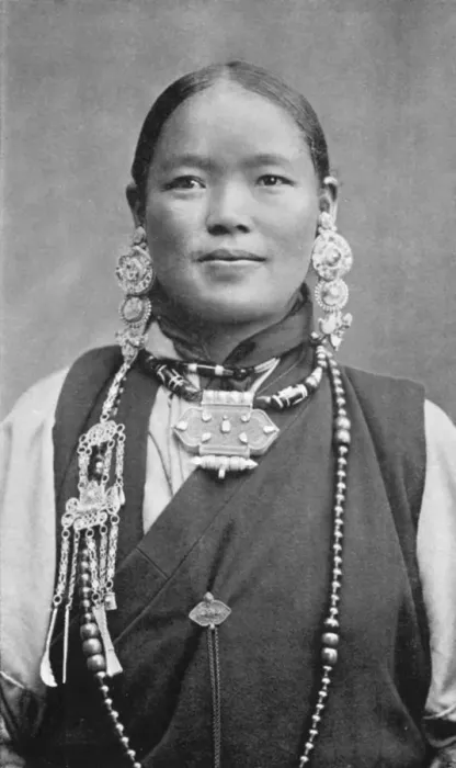 Framed Print : A Bhutia woman, c1910 Framed Print : A Bhutia woman, c1910