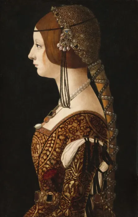 Framed Print : Bianca Maria Sforza, probably 1493. Creator: Ambrogio de Predis Framed Print : Bianca Maria Sforza, probably 1493. Creator: Ambrogio de Predis