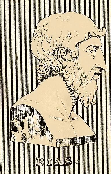 Bias, (died 530 BC), 1830. Creator: Unknown