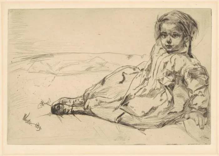 Framed Print : Bibi Valentin, 1859. Creator: James Abbott McNeill Whistler Framed Print : Bibi Valentin, 1859. Creator: James Abbott McNeill Whistler
