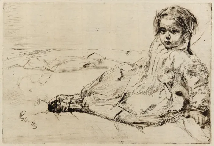 Framed Print : Bibi Valentin, 1859. Creator: James Abbott McNeill Whistler Framed Print : Bibi Valentin, 1859. Creator: James Abbott McNeill Whistler