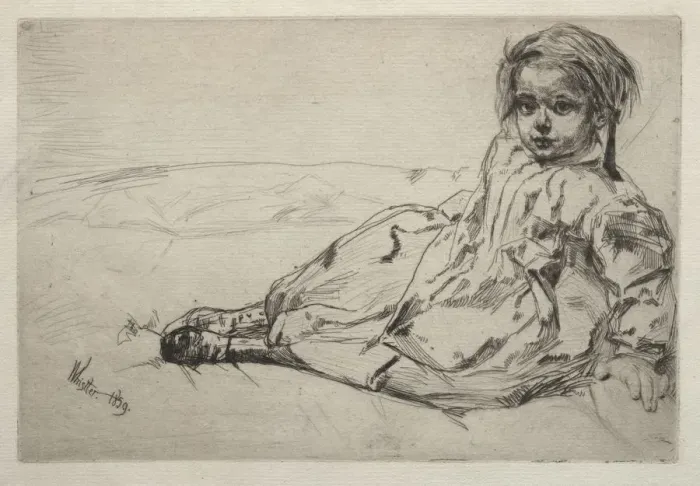 Framed Print : Bibi Valentin, 1859. Creator: James McNeill Whistler (American, 1834-1903) Framed Print : Bibi Valentin, 1859. Creator: James McNeill Whistler (American, 1834-1903)
