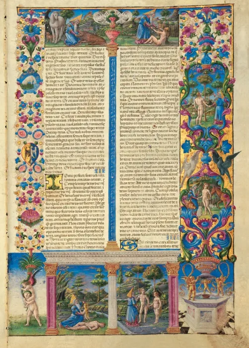 Framed Print : The Bible of Borso d Este, 1455-1461. Creator: Crivelli, Taddeo (1425-1479) Framed Print : The Bible of Borso d Este, 1455-1461. Creator: Crivelli, Taddeo (1425-1479)