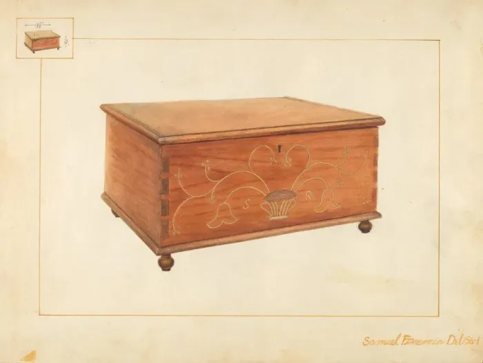 Framed Print : Bible Box, c. 1937. Creator: Samuel Fineman Framed Print : Bible Box, c. 1937. Creator: Samuel Fineman