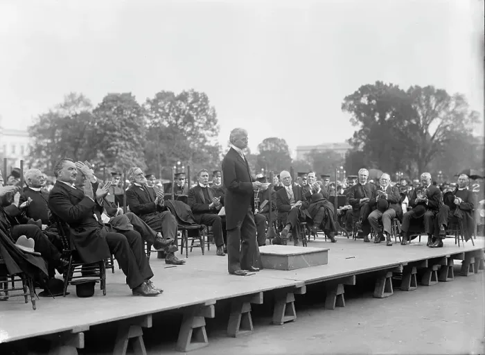 Framed Print : Bible Society Open Air Meeting, East Front of The Capitol - Vice President Marshall Speaking, 1917. Creator: Harris & Ewing. Bible Society Open Air Meeting, East Front of The Capitol - Vice President Marshall Speaking, 1917 Framed Print : Bible Society Open Air Meeting, East Front of The Capitol - Vice President Marshall Speaking, 1917. Creator: Harris & Ewing. Bible Society Open Air Meeting, East Front of The Capitol - Vice President Marshall Speaking, 1917