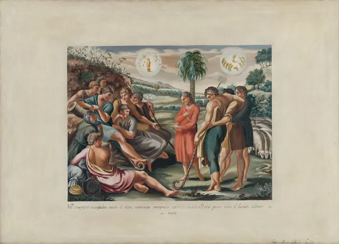 Framed Print : Biblical Scene I, 1845-1856. Creator: Alexander Belopotocky Framed Print : Biblical Scene I, 1845-1856. Creator: Alexander Belopotocky