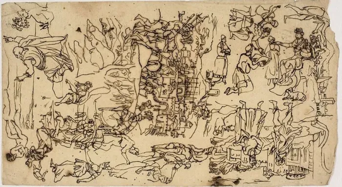 Framed Print : Biblical Scenes, n. d. Creator: Rodolphe Bresdin Framed Print : Biblical Scenes, n. d. Creator: Rodolphe Bresdin