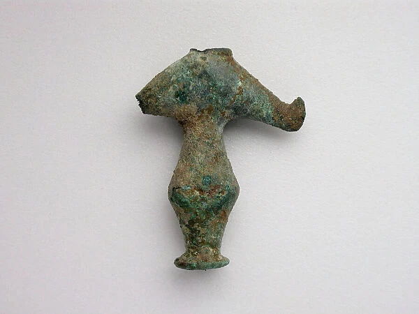Biconical Bead with Bird, Geometric Period (800-700 BCE). Creator: Unknown