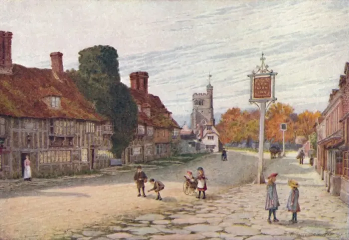 Framed Print : Biddenden, c1900. Artist: William Biscombe Gardner Framed Print : Biddenden, c1900. Artist: William Biscombe Gardner