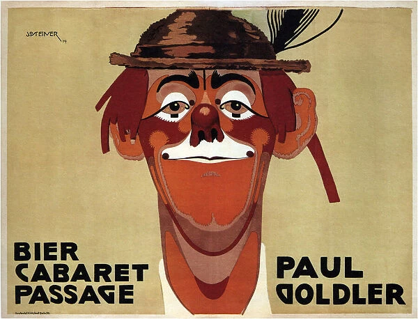 Bier Cabaret Passage. Paul Goldler, 1914. Artist: Steiner, Jo (1877-1935)