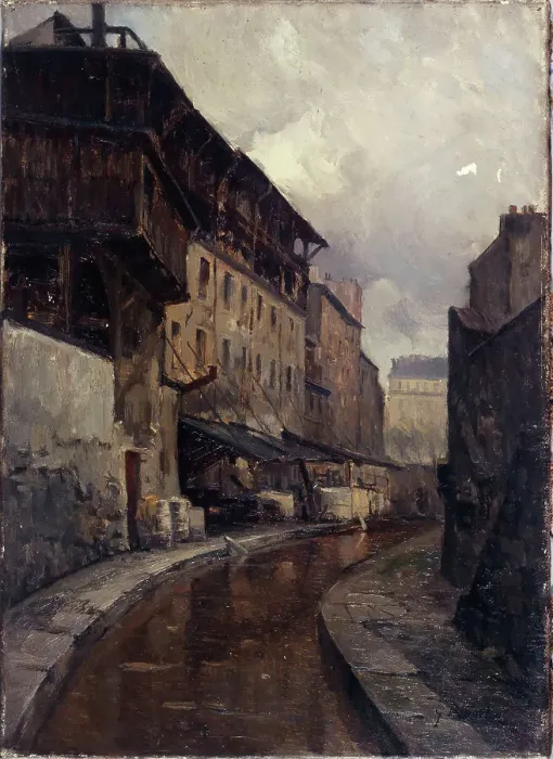 Framed Print : The Bievre, rue de Valence, c1900. Creator: Germain Eugene Bonneton Framed Print : The Bievre, rue de Valence, c1900. Creator: Germain Eugene Bonneton
