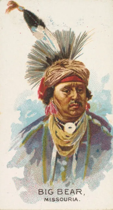 Framed Print : Big Bear, Missouria, from the American Indian Chiefs series (N2) for Allen & Framed Print : Big Bear, Missouria, from the American Indian Chiefs series (N2) for Allen &