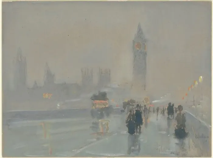 Framed Print : Big Ben, 1897 and 1907. Creator: Frederick Childe Hassam Framed Print : Big Ben, 1897 and 1907. Creator: Frederick Childe Hassam