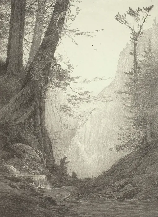 Framed Print : Big Cedars, 1923. Creator: Bolton Coit Brown Framed Print : Big Cedars, 1923. Creator: Bolton Coit Brown