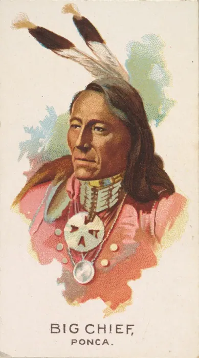Framed Print : Big Chief, Ponca, from the American Indian Chiefs series (N2) for Allen & Framed Print : Big Chief, Ponca, from the American Indian Chiefs series (N2) for Allen &