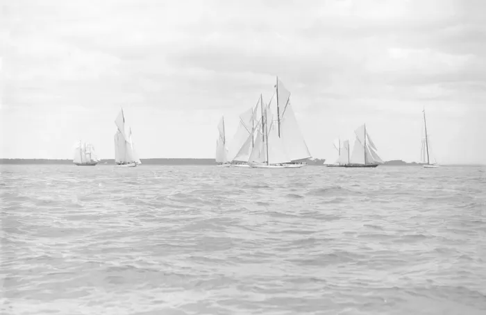 Framed Print : Big Class yachts starting the Kings Cup race, 1913. Creator: Kirk & Sons of Cowes Framed Print : Big Class yachts starting the Kings Cup race, 1913. Creator: Kirk & Sons of Cowes