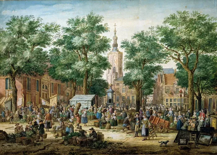 Framed Print : The Big Green Market in The Hague, 1769. Artist: Paulus Constantijn la Fargue Framed Print : The Big Green Market in The Hague, 1769. Artist: Paulus Constantijn la Fargue