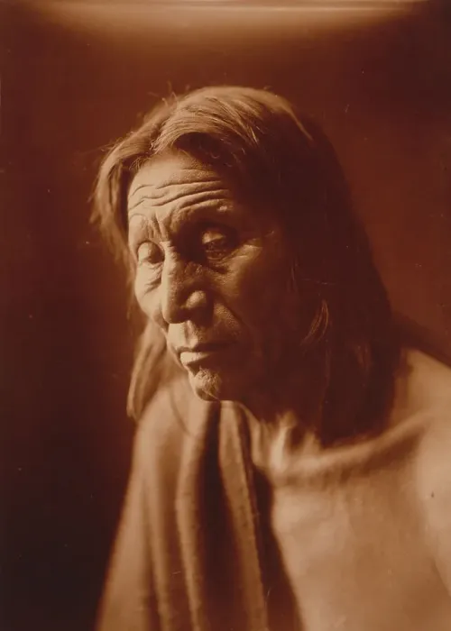 Framed Print : Big Head [A], c1905. Creator: Edward Sheriff Curtis