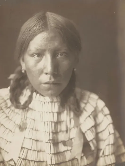 Framed Print : Big Road's daughter, 1907. Creator: Edward Sheriff Curtis Framed Print : Big Road's daughter, 1907. Creator: Edward Sheriff Curtis