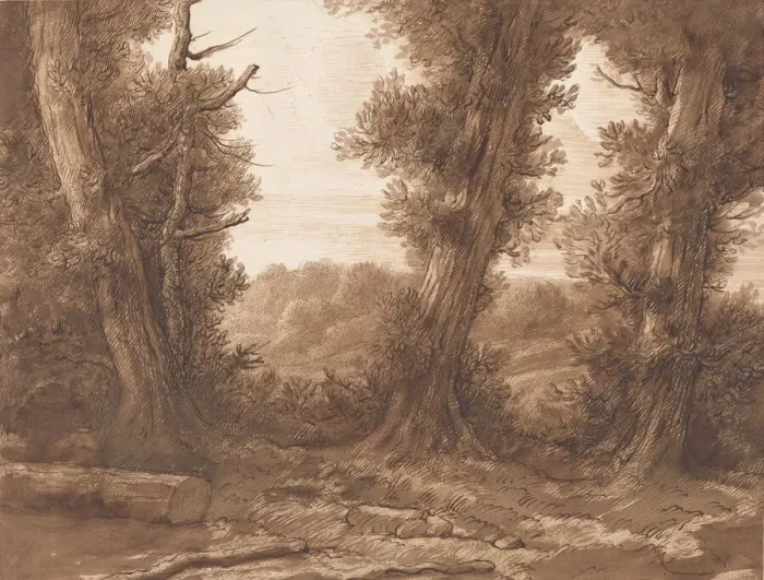 Framed Print : The Big Trees. Creator: Alphonse Legros Framed Print : The Big Trees. Creator: Alphonse Legros