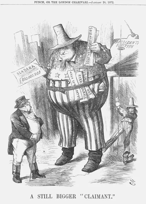 Framed Print : A Still Bigger Claimant, 1872. Artist: Joseph Swain Framed Print : A Still Bigger Claimant, 1872. Artist: Joseph Swain