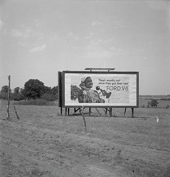 Billboard sign, Southern California, near Los Angeles, 1936. Creator: Dorothea Lange