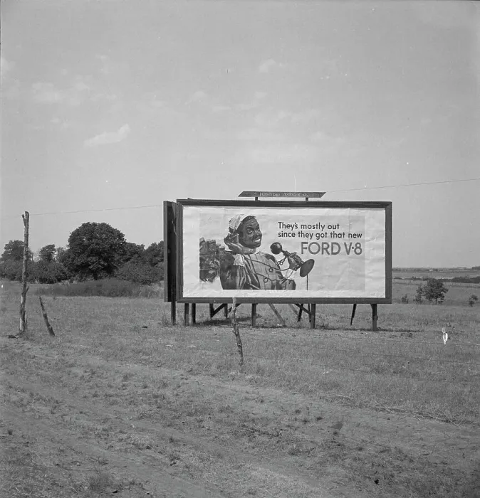 Framed Print : Billboard sign, Southern California, near Los Angeles, 1936. Creator: Dorothea Lange Framed Print : Billboard sign, Southern California, near Los Angeles, 1936. Creator: Dorothea Lange