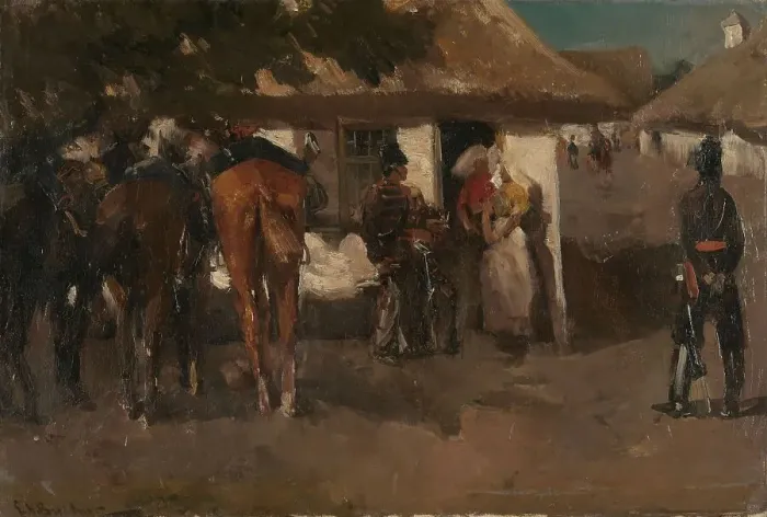 Framed Print : Billeting the Troops, 1880-1919. Creator: George Hendrik Breitner Framed Print : Billeting the Troops, 1880-1919. Creator: George Hendrik Breitner