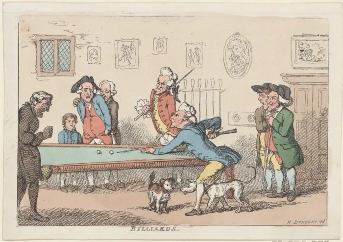 Framed Print : Billiards, after 1803. after 1803. Creator: Anon