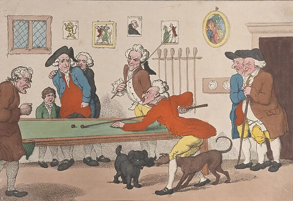 Billiards, March 1, 1803., March 1, 1803. Creator: Thomas Rowlandson