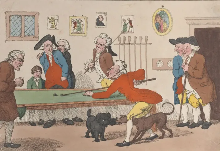 Framed Print : Billiards, March 1, 1803. March 1, 1803. Creator: Thomas Rowlandson Framed Print : Billiards, March 1, 1803. March 1, 1803. Creator: Thomas Rowlandson
