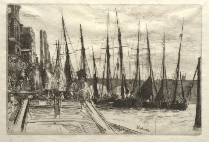 Framed Print : Billingsgate, 1859. Creator: James McNeill Whistler (American, 1834-1903) Framed Print : Billingsgate, 1859. Creator: James McNeill Whistler (American, 1834-1903)
