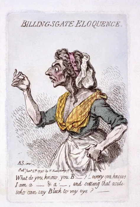 Framed Print : Billingsgate eloquence, 1795. Artist: James Gillray Framed Print : Billingsgate eloquence, 1795. Artist: James Gillray
