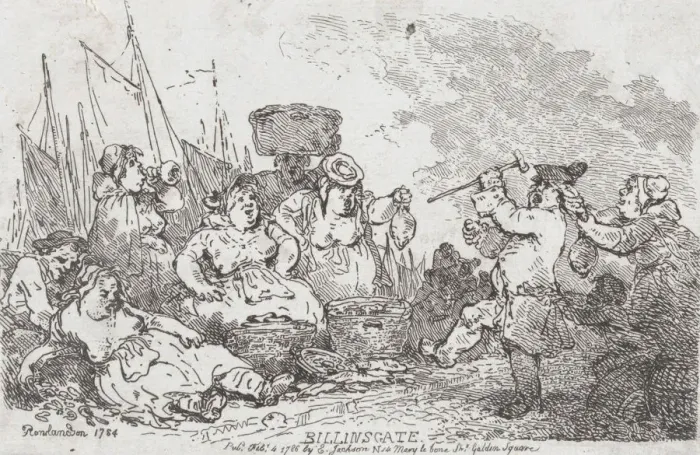Framed Print : Billingsgate, February 4, 1786. February 4, 1786. Creator: Thomas Rowlandson Framed Print : Billingsgate, February 4, 1786. February 4, 1786. Creator: Thomas Rowlandson