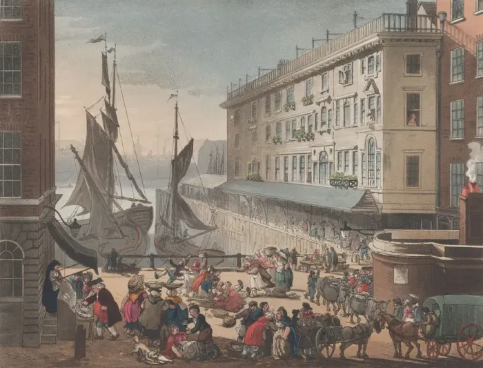 Framed Print : Billingsgate Market, March 1, 1808. March 1, 1808. Creators: Thomas Rowlandson Framed Print : Billingsgate Market, March 1, 1808. March 1, 1808. Creators: Thomas Rowlandson