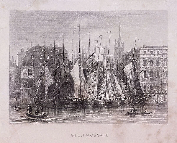 Billingsgate Wharf, London, c1840