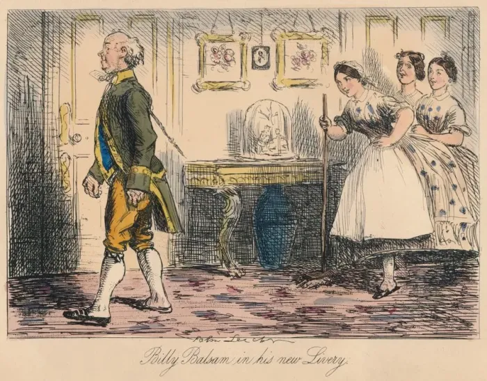 Framed Print : Billy Balsam in his new Livery, 1865. Artist: John Leech Framed Print : Billy Balsam in his new Livery, 1865. Artist: John Leech