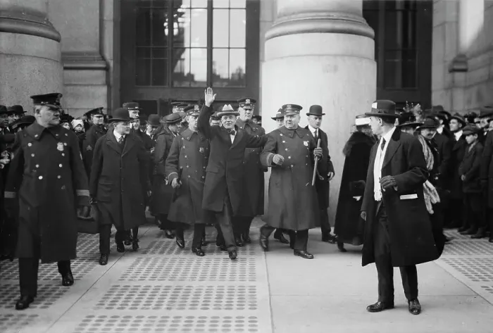 Framed Print : Billy Sunday reaches New York, between c1915 and c1920. Creator: Bain News Service Framed Print : Billy Sunday reaches New York, between c1915 and c1920. Creator: Bain News Service
