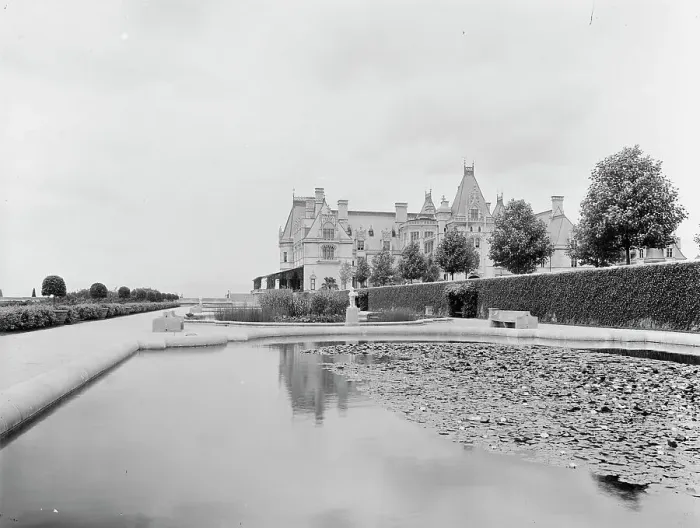 Framed Print : Biltmore House from the south terrace, c1902. Creator: William H. Jackson Framed Print : Biltmore House from the south terrace, c1902. Creator: William H. Jackson