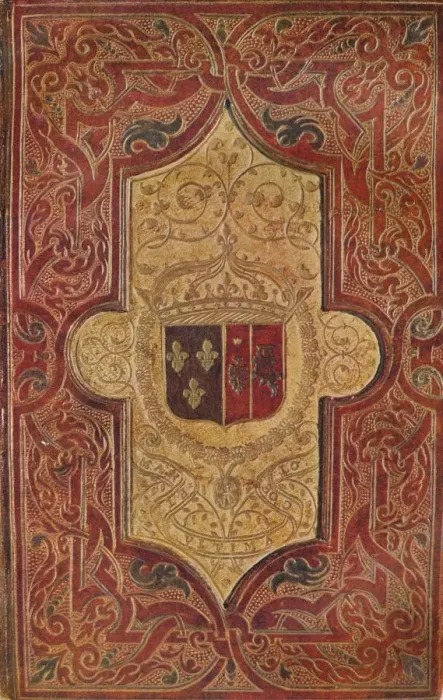 Framed Print : Binding with arms of Henry III, c1585 (1947) Framed Print : Binding with arms of Henry III, c1585 (1947)